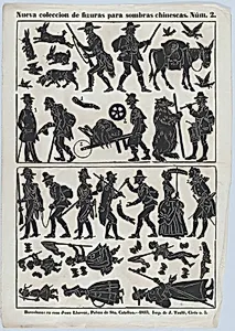 Sheet 2 of figures for Chinese shadow puppets