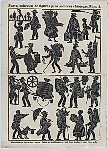 Sheet 3 of figures for Chinese shadow puppets