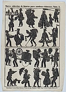 Sheet 3 of figures for Chinese shadow puppets