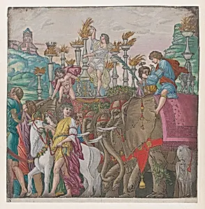 Sheet 5: Elephants, from "The Triumph of Julius Caesar" by Andrea Andreani|Andrea Mantegna|Bernardo Malpizzi