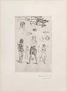 Sheet of sketches (Feuille de Croquis)