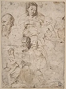 Sheet of Studies by Anthony van Dyck