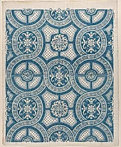 Sheet with a running circles pattern with rosettes