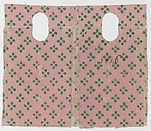 Sheet with an overall floral and dot pattern by Anonymous