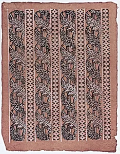 Sheet with four borders with a garland of acanthus leaves and flowers by Remondini Family|Anonymous