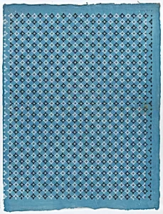 Sheet with overall black and white floral pattern
