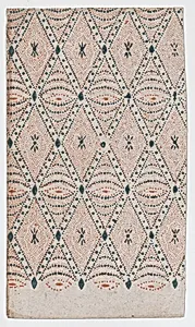 Sheet with overall diamond and dot pattern by Anonymous