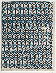Sheet with overall diamond pattern