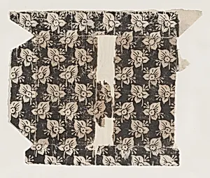 Sheet with overall floral pattern by Anonymous