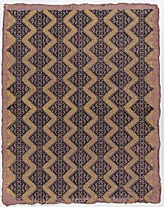 Sheet with overall floral zig zagging pattern