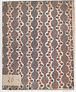 Sheet with overall vine and criss-cross pattern