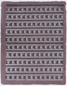 Sheet with ten borders with floral patterns on purple background