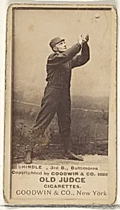 Shindle, 3rd Base, Baltimore Orioles, from the Old Judge series (N172) for Old Judge Cigarettes by Goodwin & Company