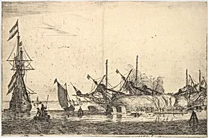 Ships Careened for Caulking the Hull