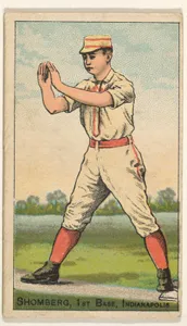Shomberg, 1st Base, Indianapolis, from the Gold Coin series (N284) for Gold Coin Chewing Tobacco
