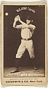 Shomberg, 1st Base, Indianapolis, from the Old Judge series (N172) for Old Judge Cigarettes by Goodwin & Company