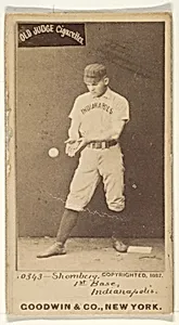 Shomberg, 1st Base, Indianapolis, from the Old Judge series (N172) for Old Judge Cigarettes by Goodwin & Company