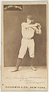 Shomberg, 1st Base, Indianapolis, from the Old Judge series (N172) for Old Judge Cigarettes by Goodwin & Company
