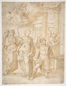 Sibyl Announcing the Birth of Christ to the Emperor Augustus