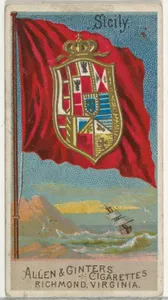 Sicily, from Flags of All Nations, Series 2 (N10) for Allen & Ginter Cigarettes Brands