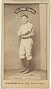 Sidney Douglas Farrar, 1st Base, Philadelphia, from the Old Judge series (N172) for Old Judge Cigarettes by Goodwin & Company
