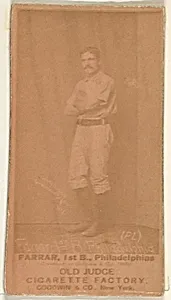 Sidney Douglas Farrar, 1st Base, Philadelphia, from the Old Judge series (N172) for Old Judge Cigarettes by Goodwin & Company