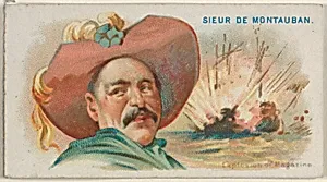 Sieur de Montauban, Explosion of Magazine, from the Pirates of the Spanish Main series (N19) for Allen & Ginter Cigarettes by George S. Harris & Sons|Allen & Ginter
