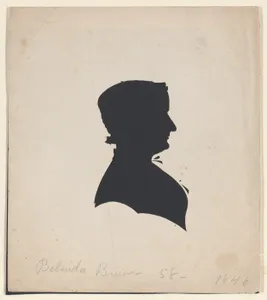 Silhouette of Belinda Brewer, Brewer, Maine, mother of the artist