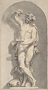 Silhouetted Study of Bacchus in a Niche