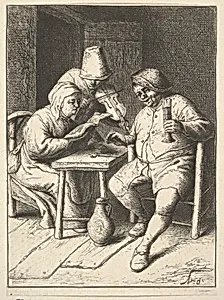Singing Couple and Violin by Adriaen van Ostade