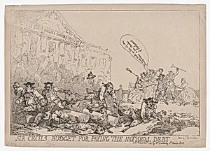 Sir Cecil's Budget For Paying The National Debt by Thomas Rowlandson|Charles James Fox|Samuel House|Sir Cecil Wray|Elizabeth Darchery