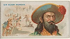 Sir Henry Morgan, Capture of Panama, from the Pirates of the Spanish Main series (N19) for Allen & Ginter Cigarettes by George S. Harris & Sons|Allen & Ginter