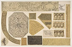 Sixteen designs for the painted decoration of interiors by Jules-Edmond-Charles Lachaise|Eugène-Pierre Gourdet