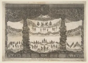 Sixth scene, the heavens, from 'The marriage of the gods' (Le nozze degli Dei)