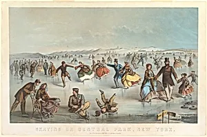 Skating in Central Park, New York