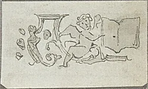 Sketch of a Putto Holding an Open Book