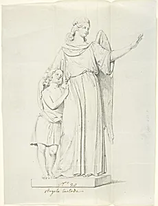 Sketch of a Statue: Guardian Angel by John Gibson