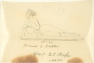 Sketch of Statue: Bacchante by Bartolini by John Gibson