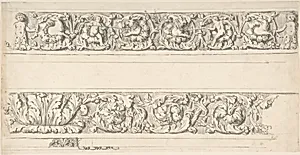 Sketch of Two Friezes, Palazzo Mattei