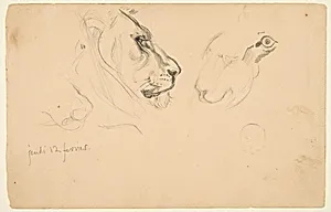 Sketchbook with views of Tours, France and its environs by Eugène Delacroix