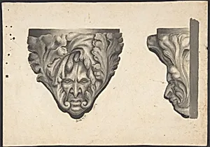 Sketches of Carved Medieval Bosses by John Darkin