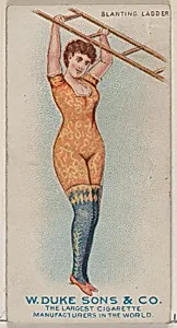 Slanting Ladder, from the Gymnastic Exercises series (N77) for Duke brand cigarettes by W. Duke, Sons & Co.