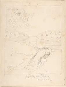 Sleep Escaping from the Wrath of Jupiter – "But gentle Night to whom I fled for Aid (the Friend of Earth and Heaven), Her Wings Display'd" (Pope's Iliad, Book 14, line 293)