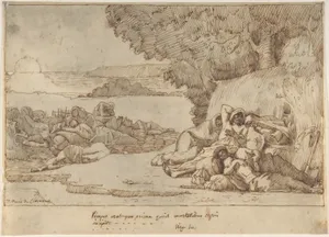 Sleep: sketch for the painting, now in the museum at Lille