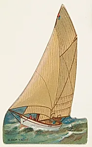 Sloop Yacht, from the Types of Vessels series (N139) issued by Duke Sons & Co. to promote Honest Long Cut Tobacco by Giles|W. Duke, Sons & Co.|Knapp & Company