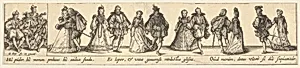 Society Couples Dancing by Johann Theodor de Bry|Sebald Beham