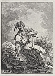Soldier Seated on a Rock