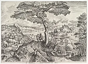 Soldiers at Rest (Milites requiescentes) from The Large Landscapes by Pieter Bruegel the Elder|Johannes van Doetecum I|Lucas van Doetecum|Hieronymus Cock