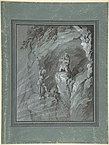 Soldiers in a Cave Receiving Blessings from Heaven