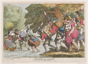 Soldiers on a March by Thomas Rowlandson